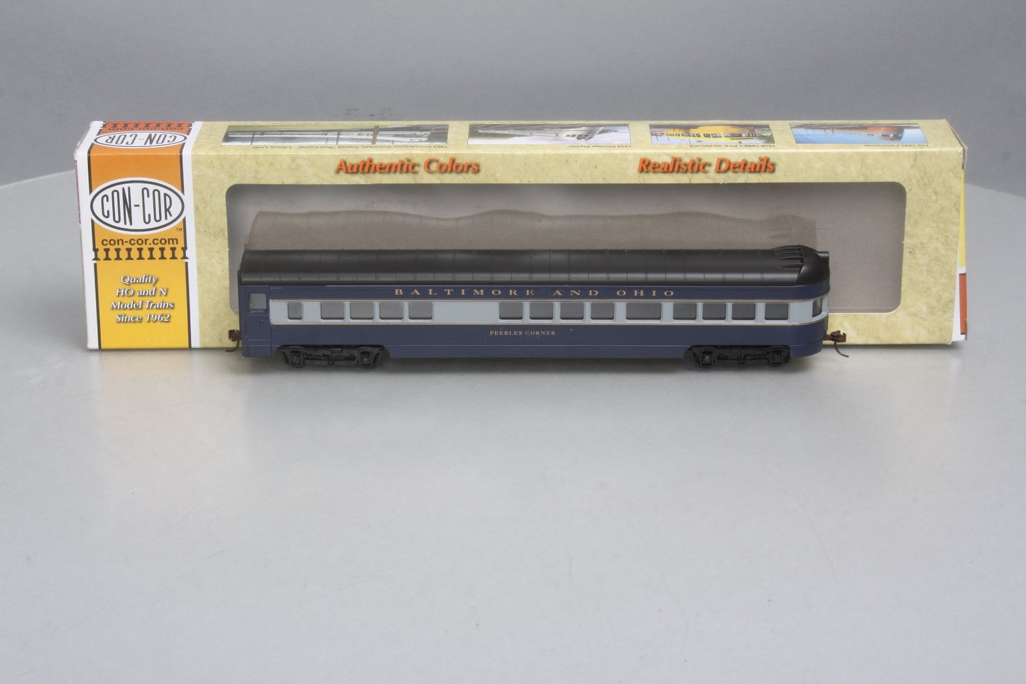 Con-Cor 19603 HO Baltimore & Ohio 72' Smooth-Side Observation Car