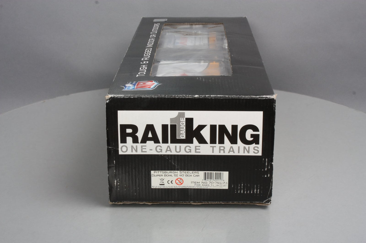 MTH 70-74074 G Scale Pittsburgh Steelers (Super Bowl 13) 40' Metal Wheels Boxcar