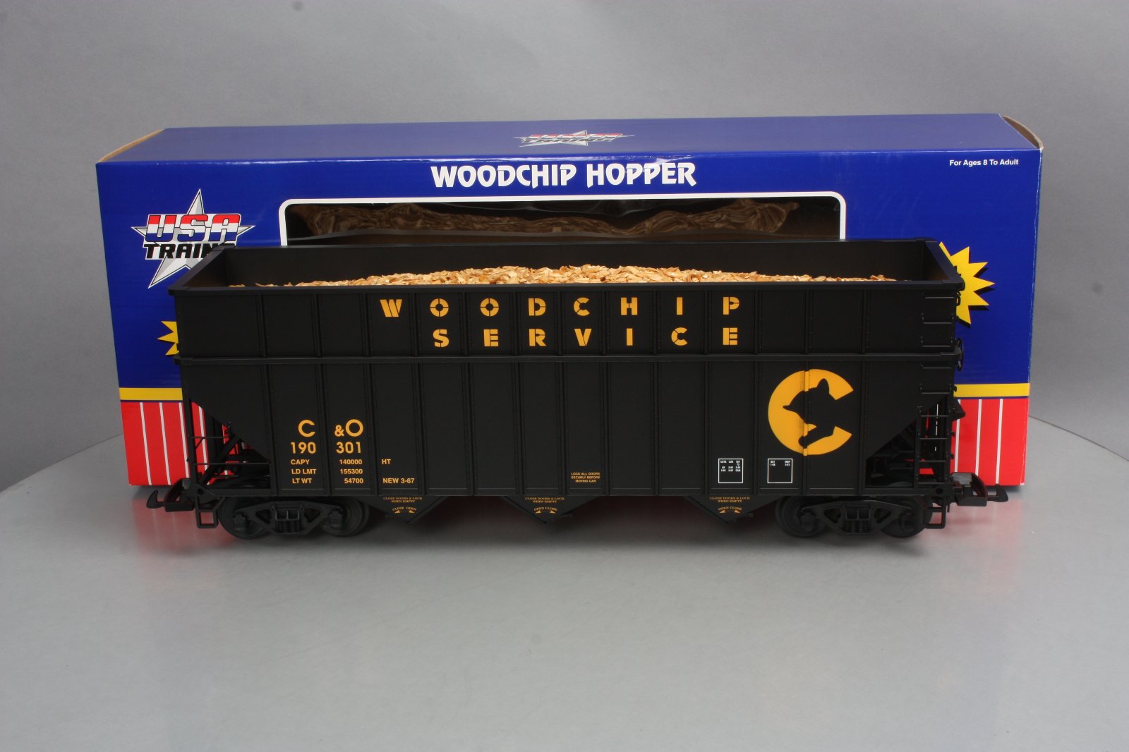 USA Trains R14087 G Chessie Woodchip Car with 