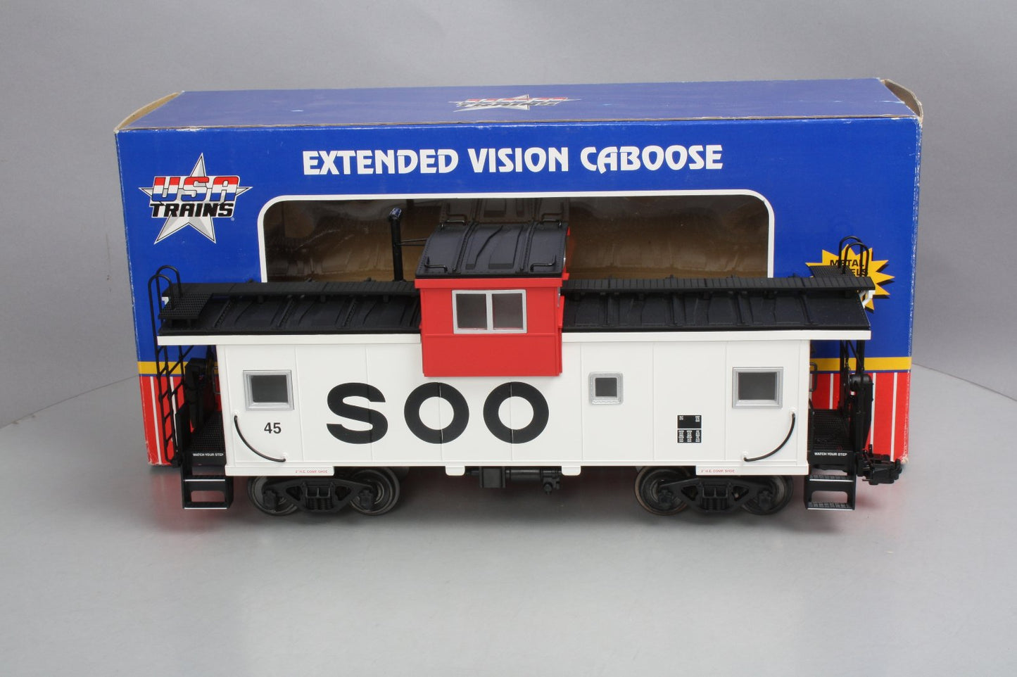 USA Trains 12120 G Soo Line Extended Vision Caboose #45 - Metal Wheels