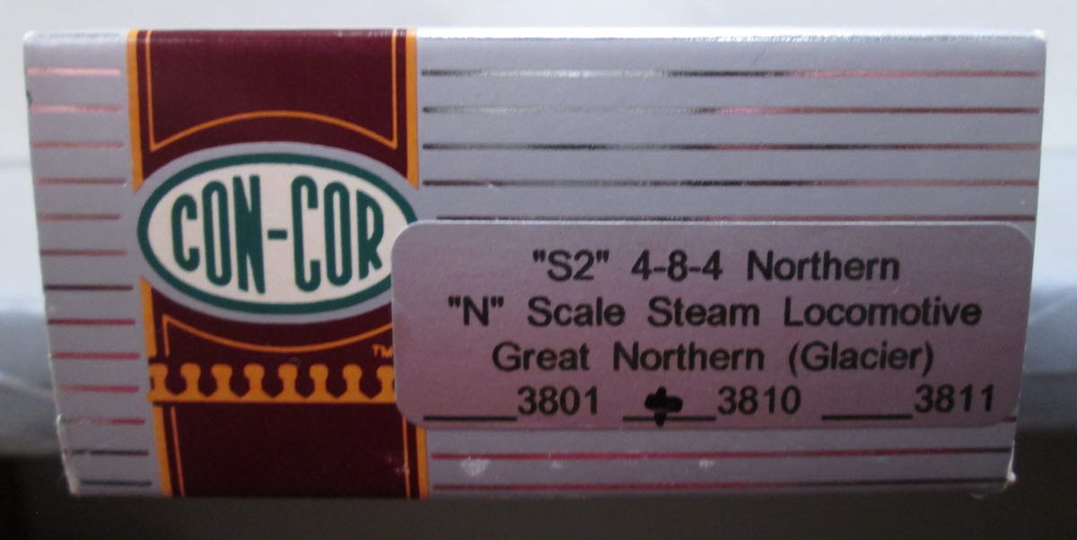 Con-Cor 3810 N Scale Great Northern S-2 4-8-4 Locomotive & Tender #2584
