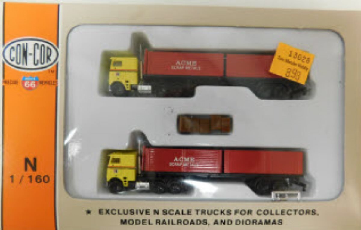 Con-Cor 0004-003030 3030 1:160 N Ryder Leasing Tractor Trailer Set (2)