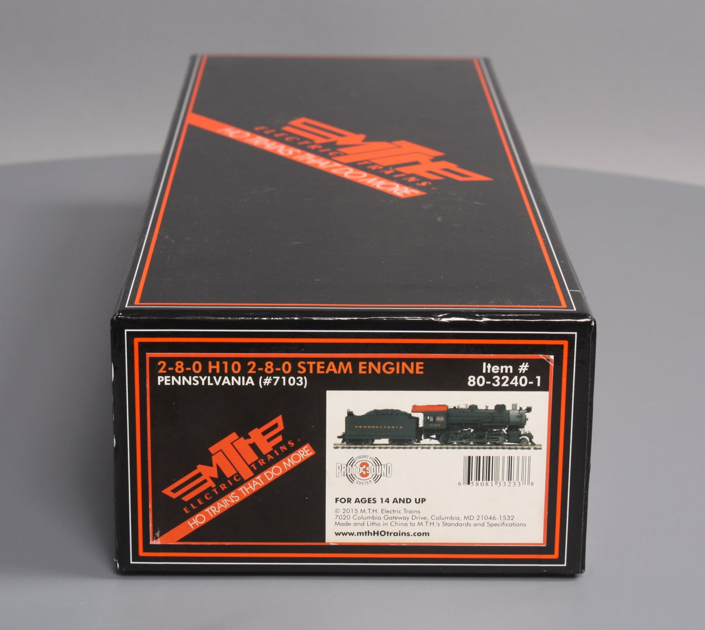 MTH 80-3240-1 HO Pennsylvania Railroad 2-8-0 H10 Steam with P-S 3 & DCC #7103