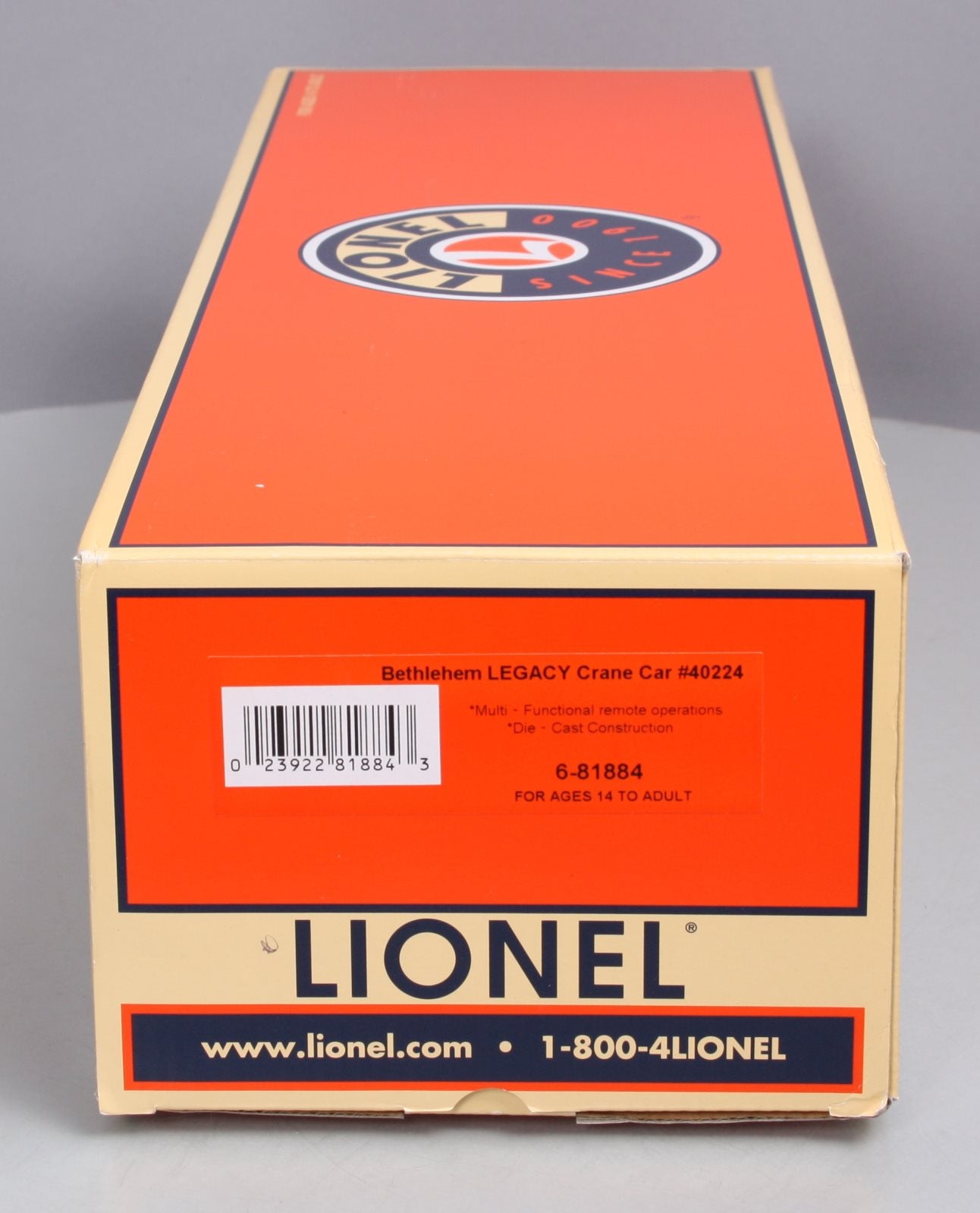 Lionel 6-81884 O LEGACY Bethlehem Steel Command Control Scale Crane Car