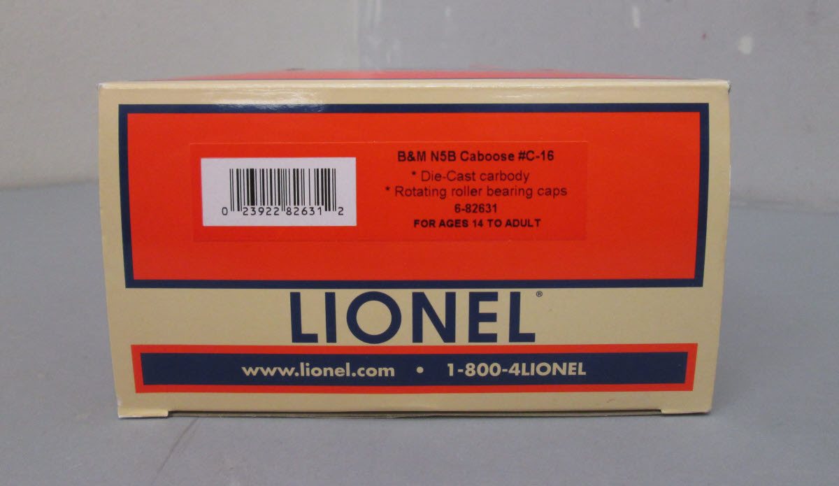 Lionel 6-82631 O Boston & Maine N5B Cupola Caboose w/Lights & Smoke #C-16