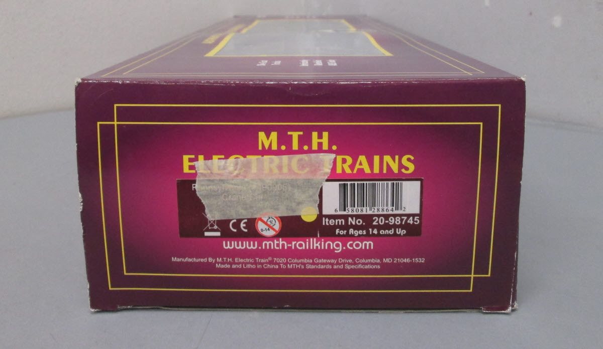 MTH 20-98745 O Gauge Pennsylvania Crane Car #490905