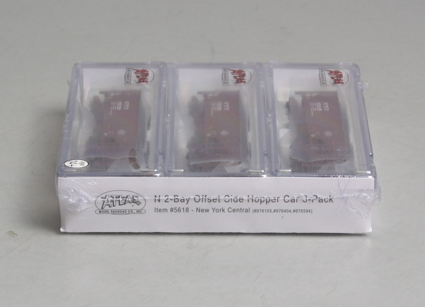Atlas 5618 N Scale New York Central 2-Bay Offset Hopper Set (3 Cars)
