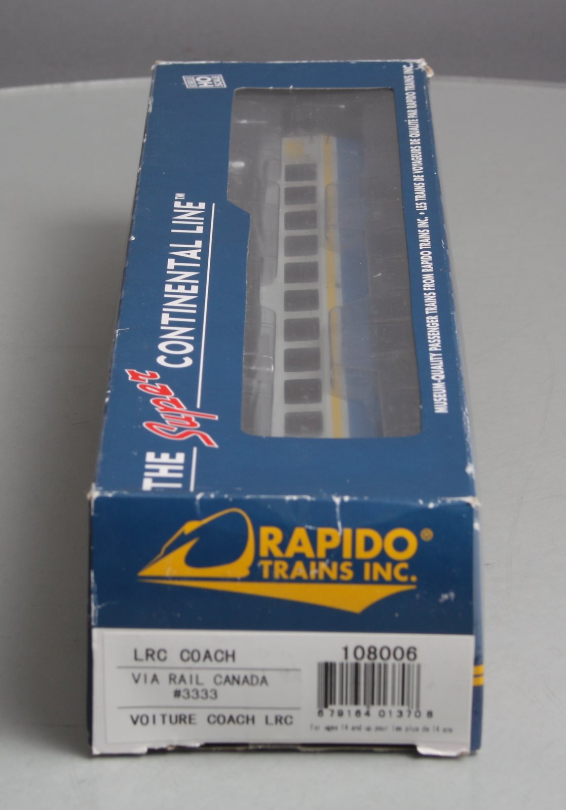 Rapido 108006 HO Scale Via Rail LRC Coach #3333