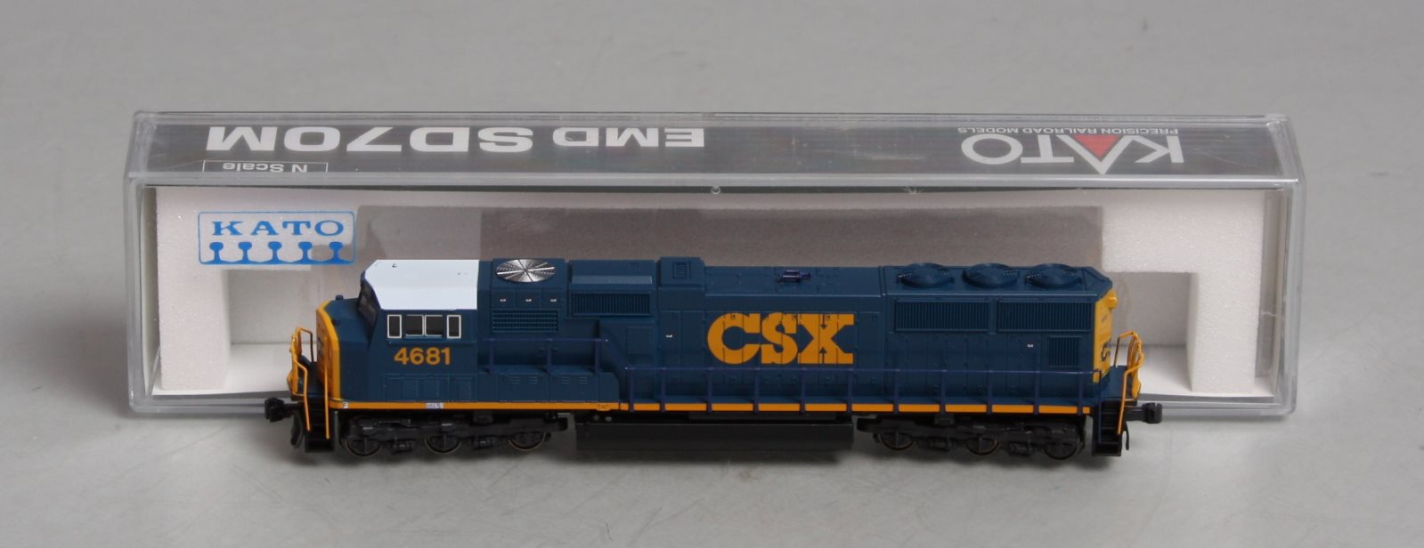 Kato 176-7601 N Scale CSX SD70M Diesel #4681 – Trainz