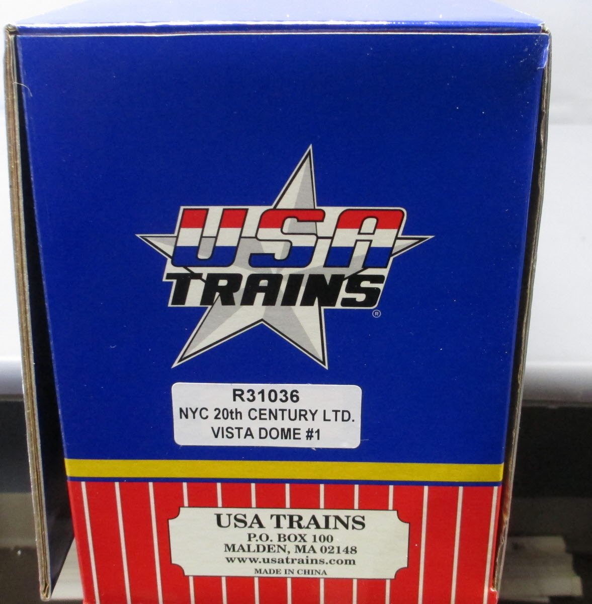 USA Trains 31036 G NYC "20th Century Limited" Vista Dome Lighted #1 Metal Wheels