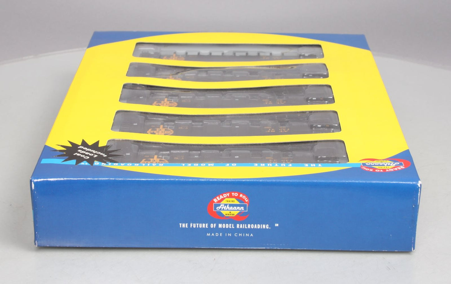 Athearn 94476 HO Scale Santa Fe 50' Thrall High-Side Coal Gondolas (Pack of 5)