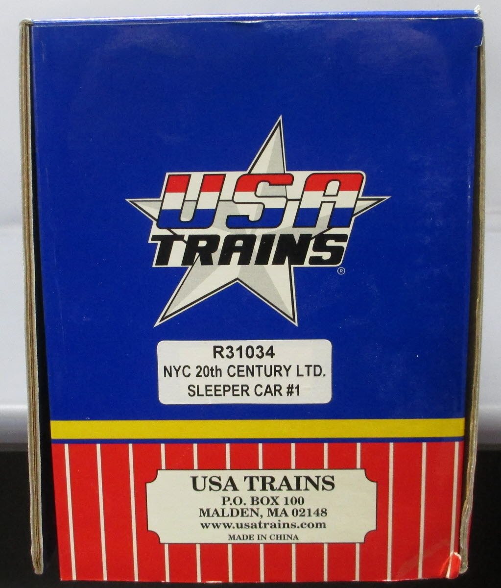 USA Trains 31034 G NYC "20th Century Limited Sleeper Lighted #1 - Metal Wheels
