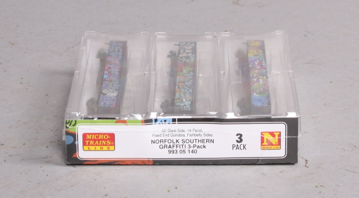 Micro-Trains 99305140 N N&S 50' 15-Panel Fixed-End Gondola (Set of 3)