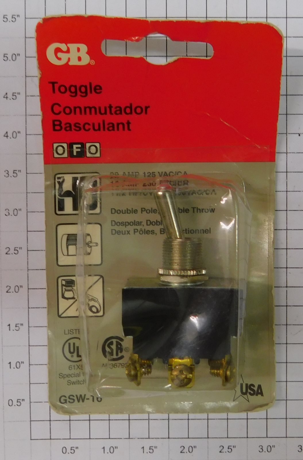 Radio Shack GSW-16 Toggle Conmutador Basculant