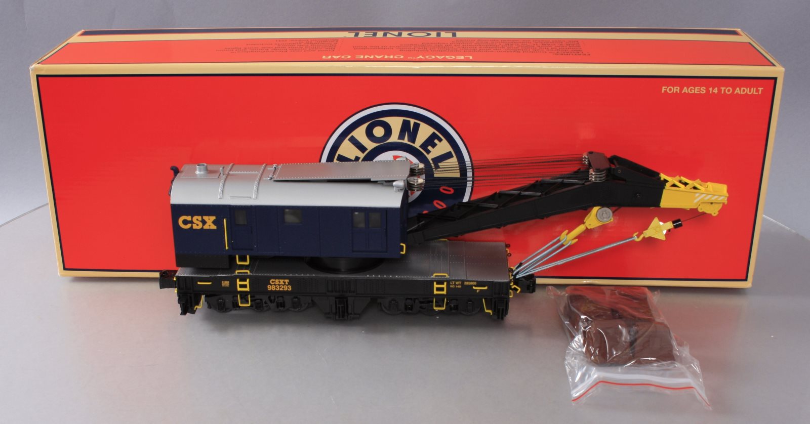 Lionel 6-81883 O Gauge CSX Command Control Crane with Legacy – Trainz