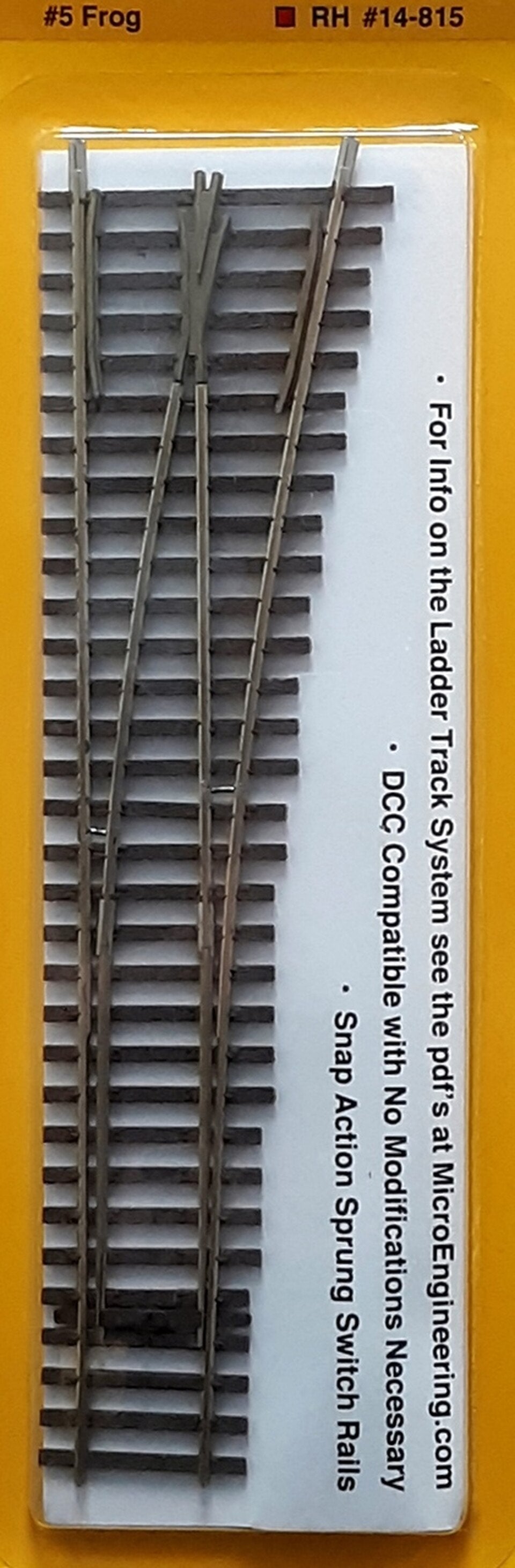 Micro Engineering 14-815 HO Ladder Track System Code 70 #5c RH Frog Turnout