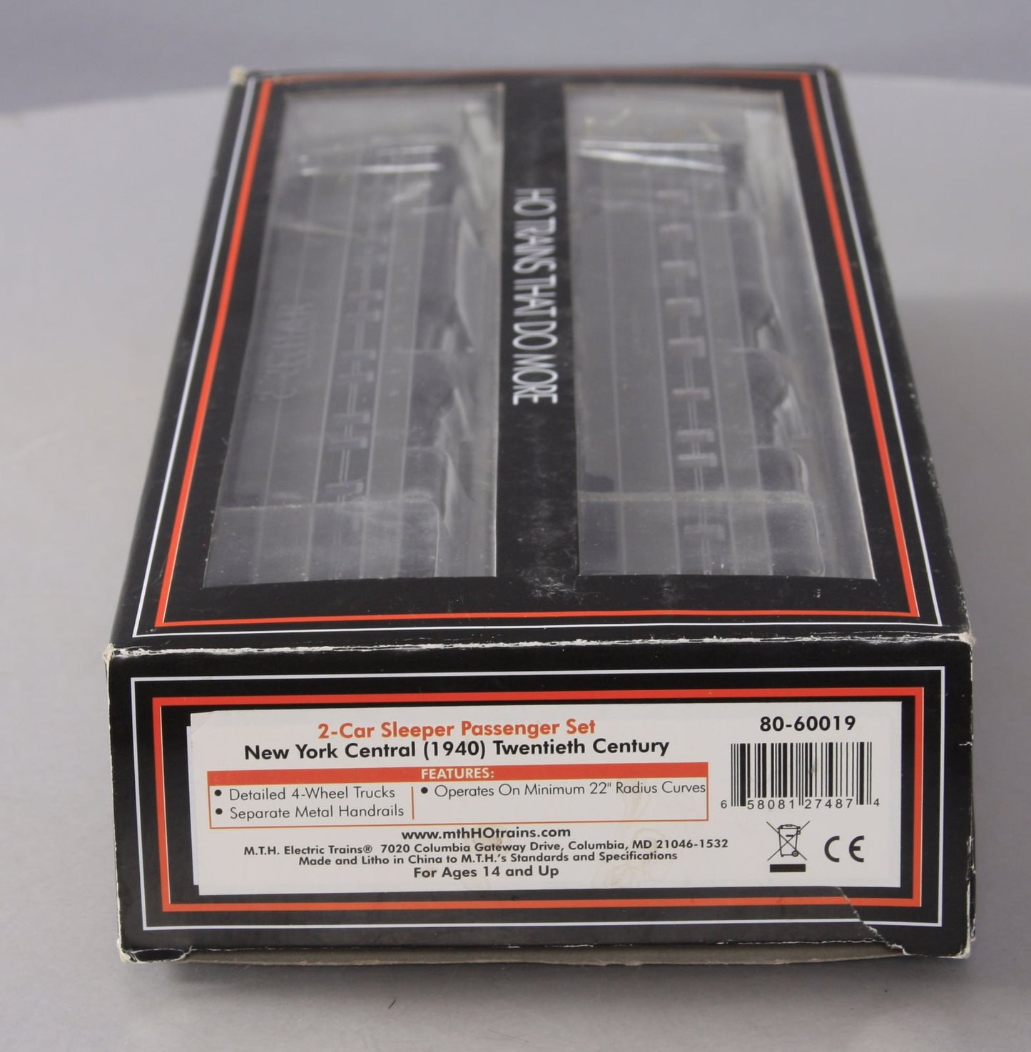 MTH 80-60019 HO New York Central 1940 2-Car Sleeper Passenger Set