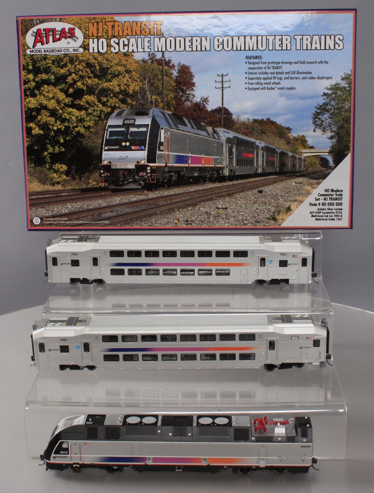 Atlas 80000000 New Jersey Transit Modern HO Gauge Commuter Train Set