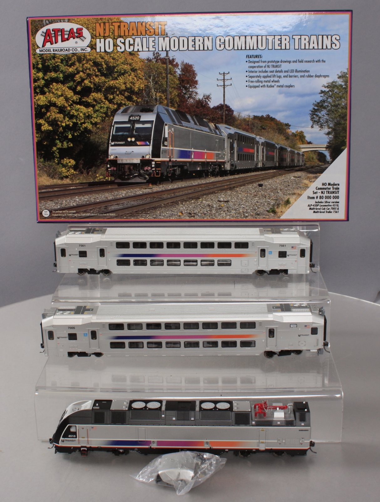 Atlas 80000000 New Jersey Transit Modern HO Gauge Commuter Train Set