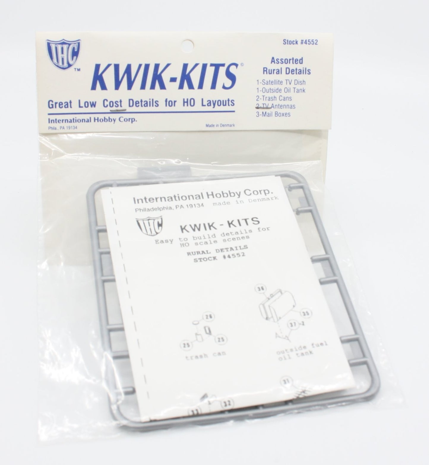 IHC 4552 HO Scale Kwik-Kits Assorted Rural Details