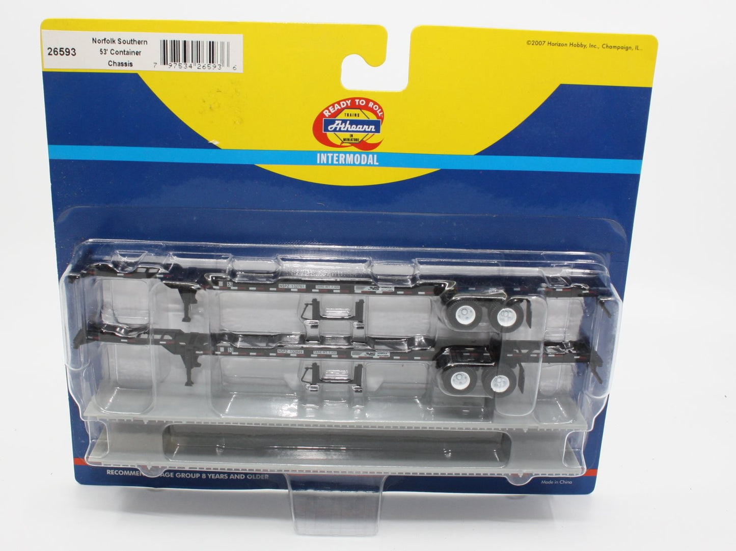 Athearn 26593 HO Norfolk Southern RTR 53' Chassis (Pack of 2)