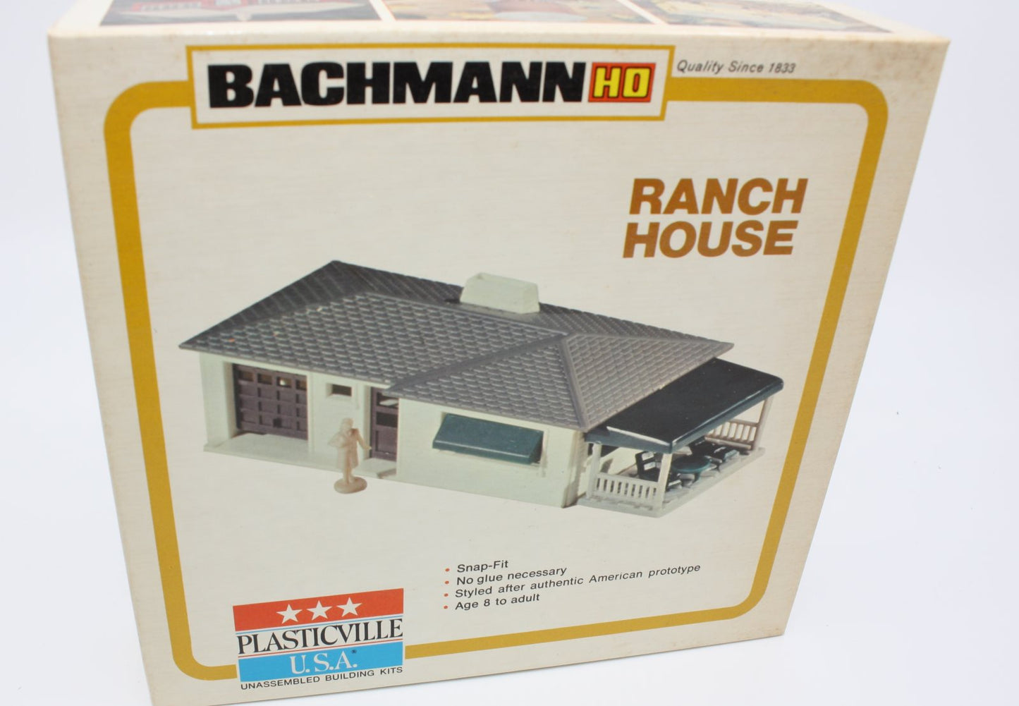 Bachmann 2618 HO Plasticville Ranch House Building Kit