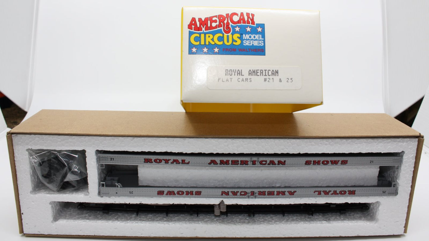 Walthers HO American Circus Series Royal American Flat Cars Kit 21 & 25 Kit