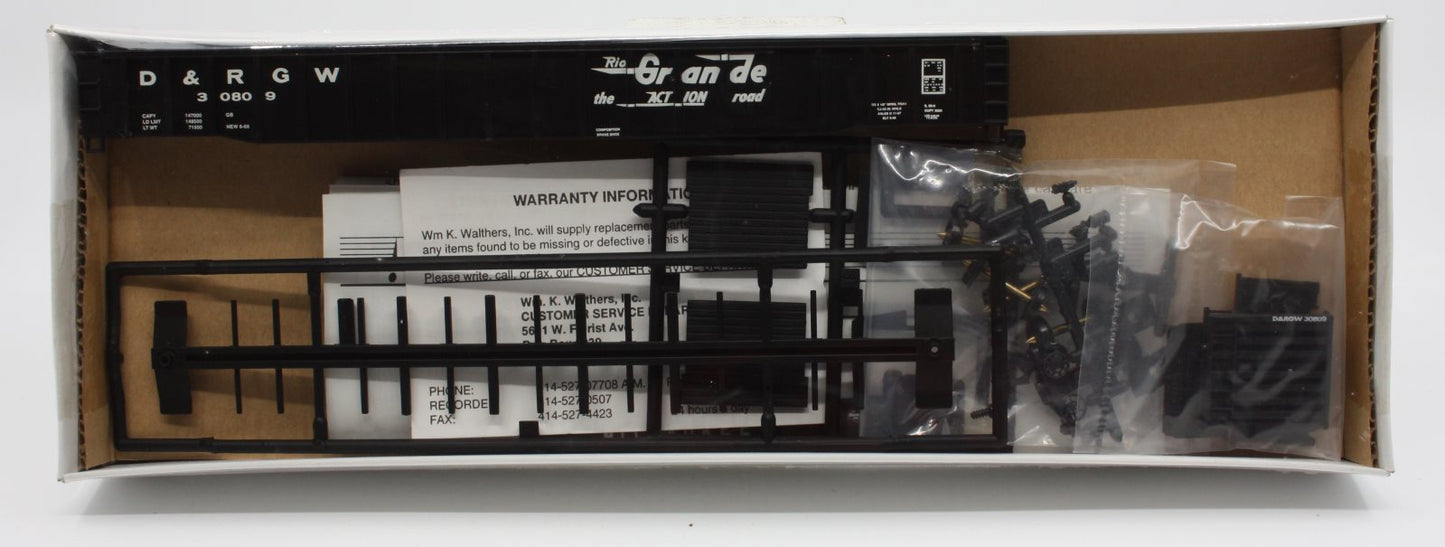 Walthers 932-3253 HO 65'' Mill Gondola Rio Grande # 30809 Kit
