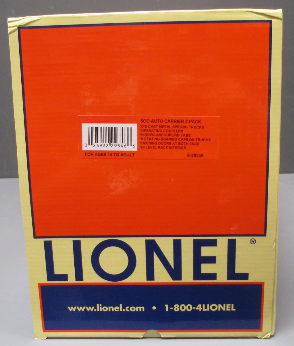 Lionel 6-29346 SOO Line Autorack Cars (Set of 2)