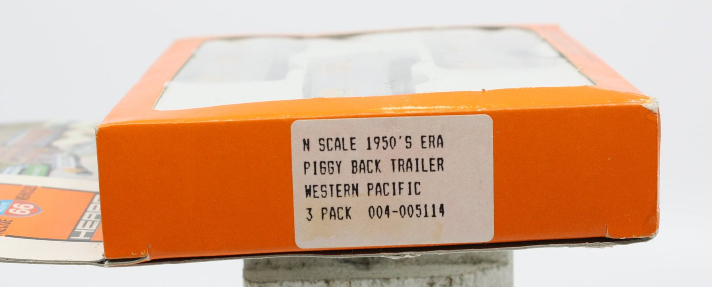 Con-Cor 004-005114 N 1950's Era Western Pacific Piggy Back Trailer (Pack of 3)