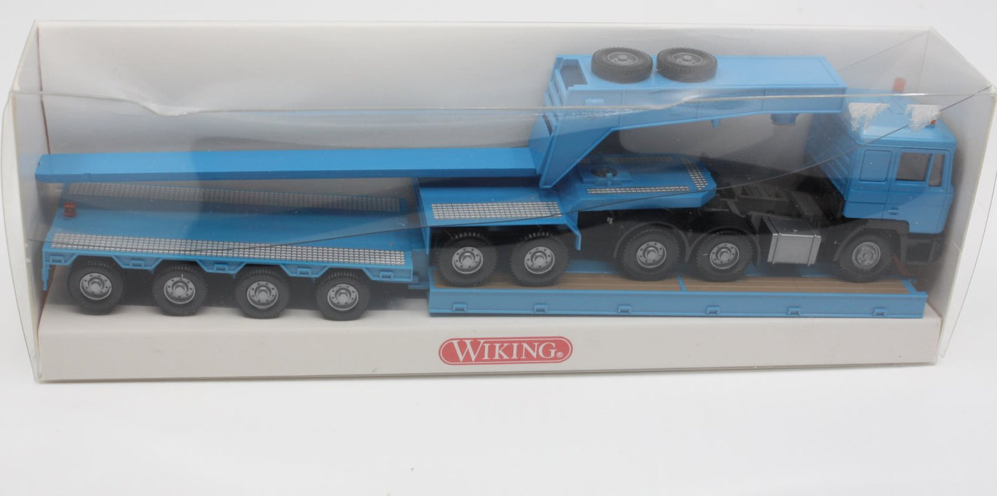 Wiking 5050135 HO Tractor with Flatbed Trailers