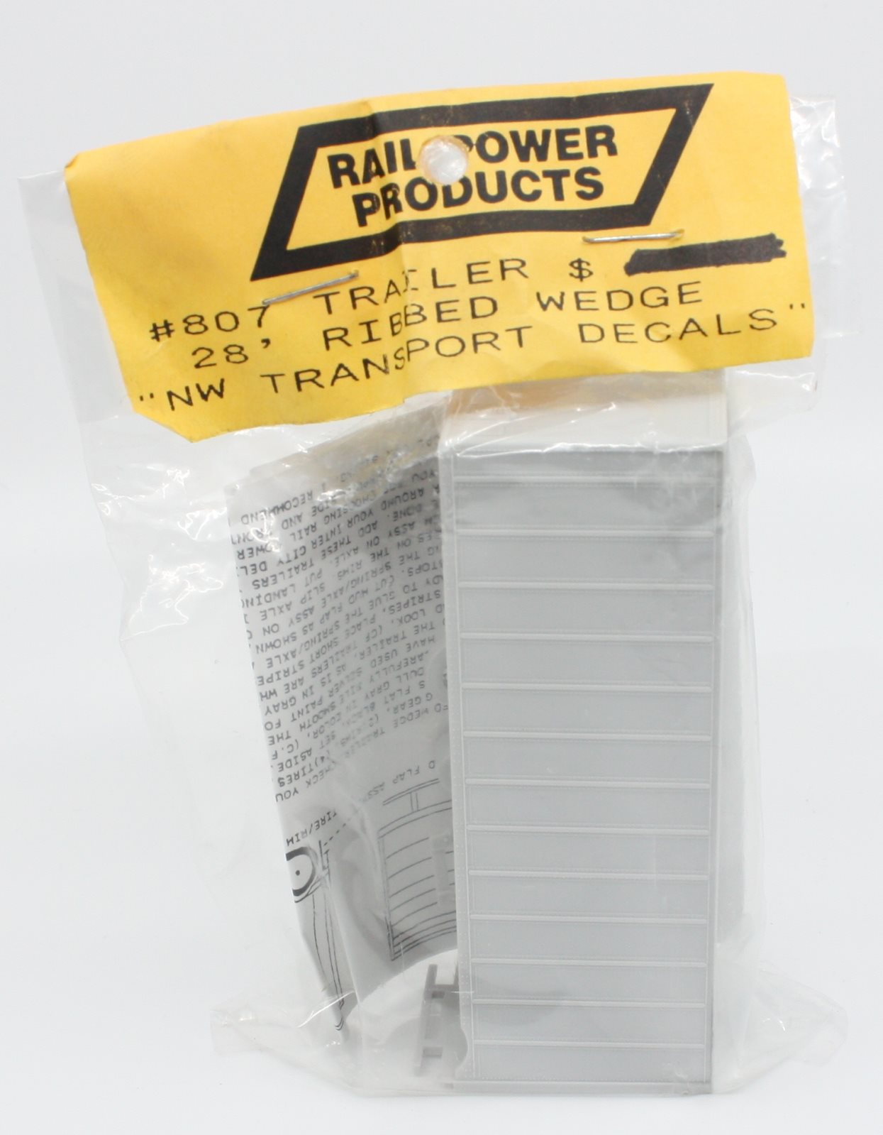 Rail Power 807 HO 28" Ribbed Wedge " NW Transport Decal