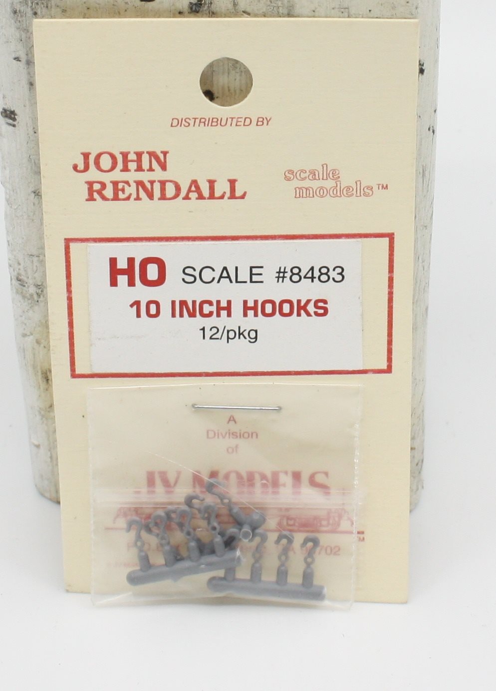 John Rendall 8483 HO 10 Scale Inch Hooks (Pack of 12)