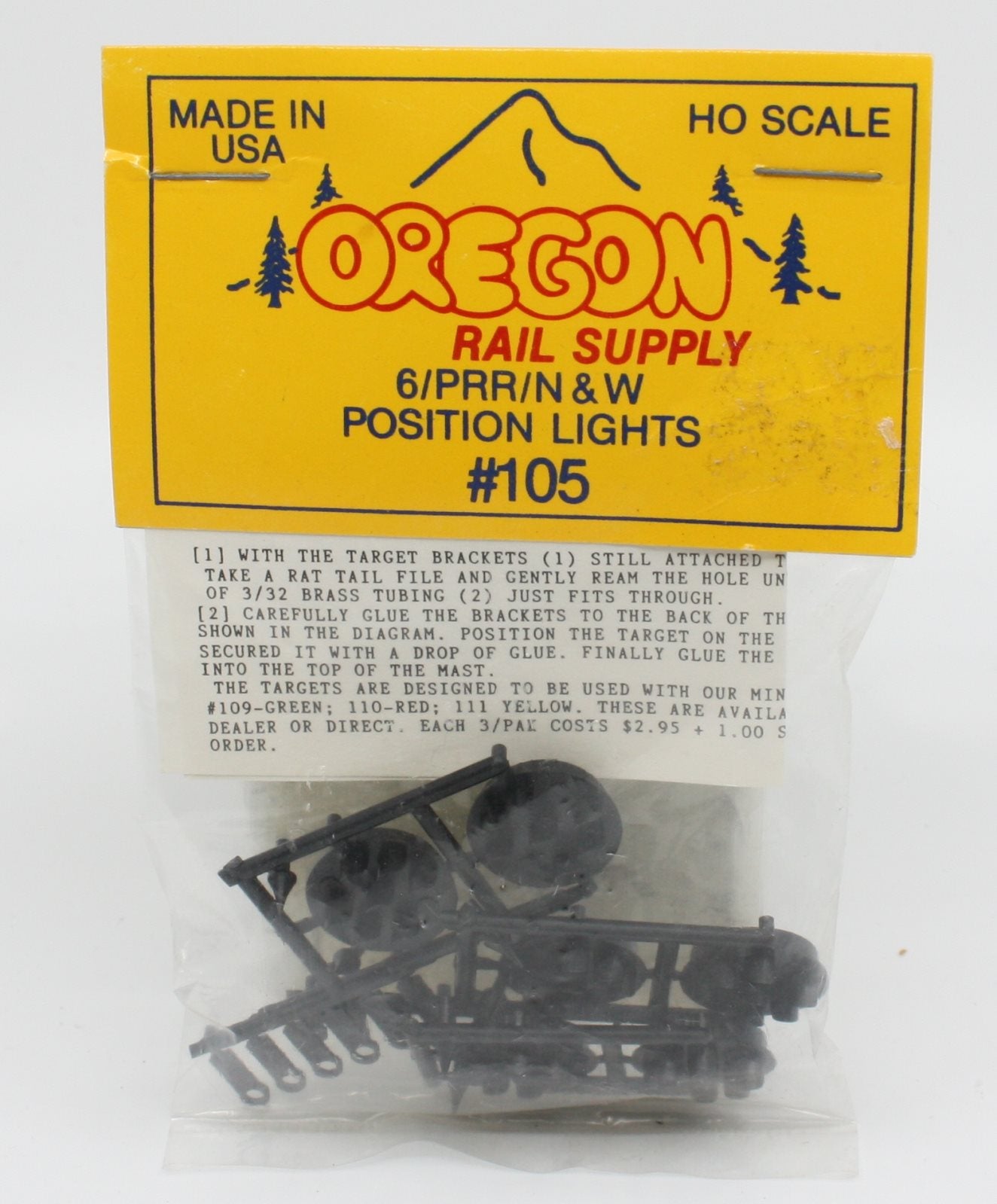 Oregon Rail Supply 538-105 Position Light Signal Heads PRR/N&W