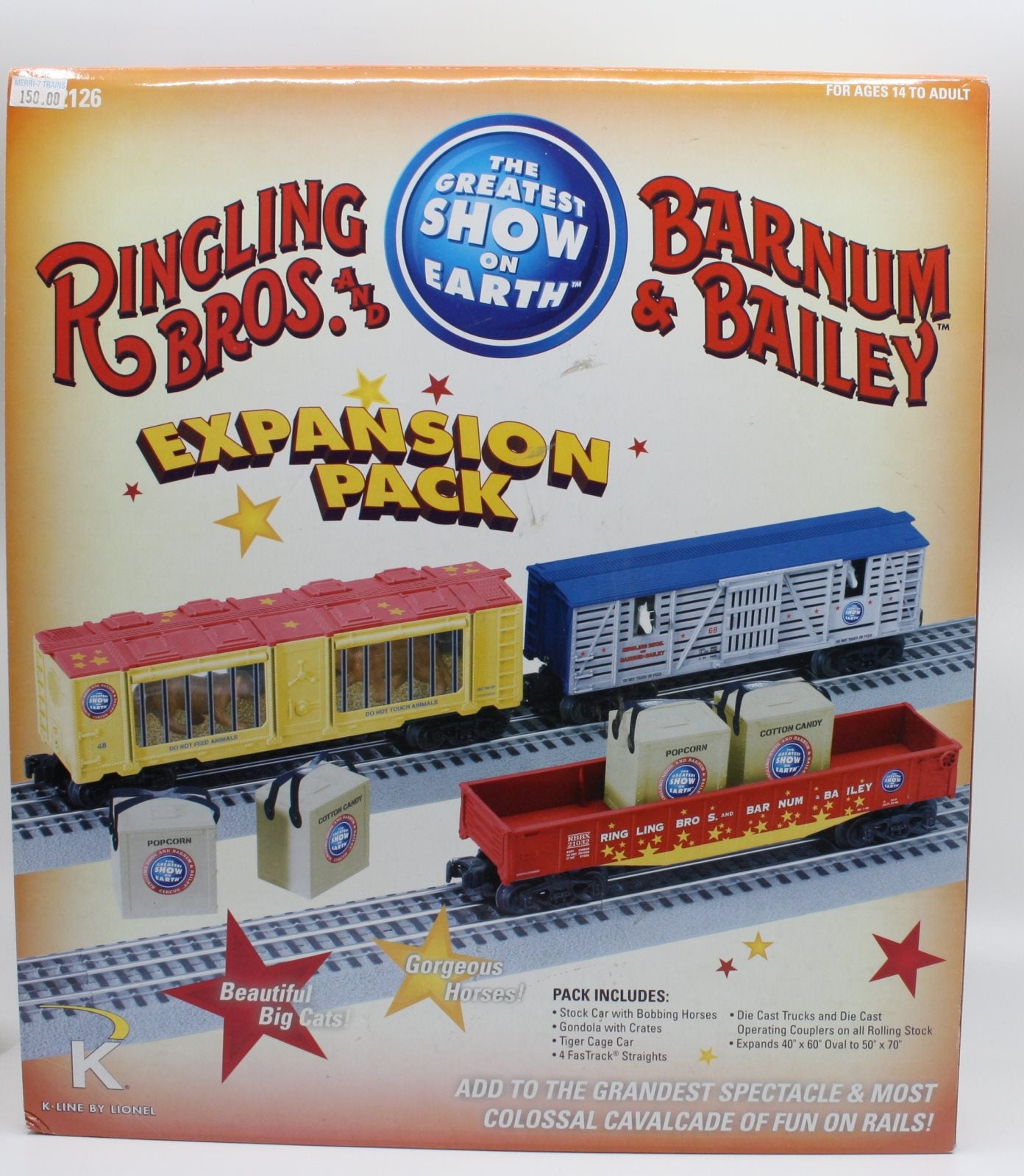 Lionel K Line 6 22126 Ringling Bros. Circus Train Expansion Pack