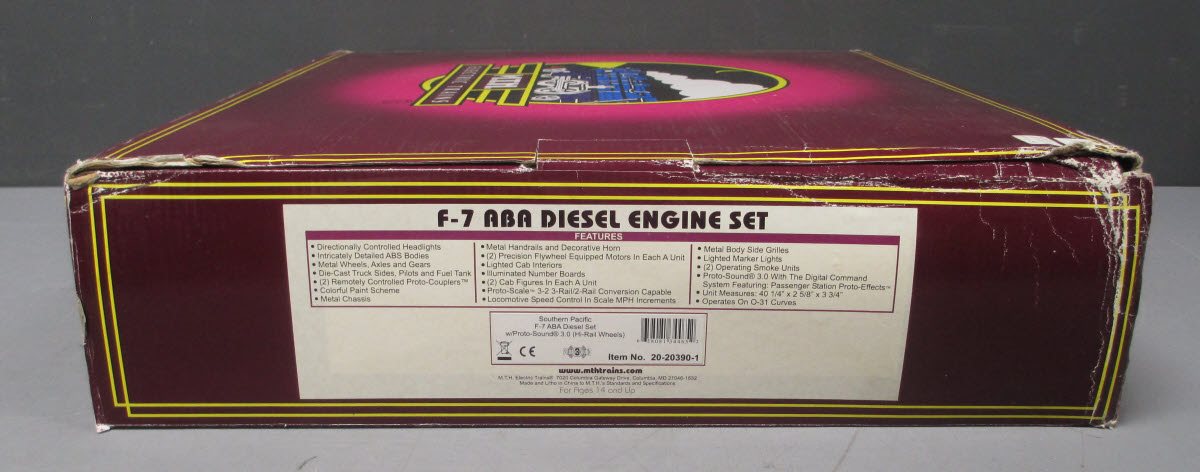 MTH 20-20390-1 O Southern Pacific F-7 ABA Diesel Set #352/354/543 w/PS3