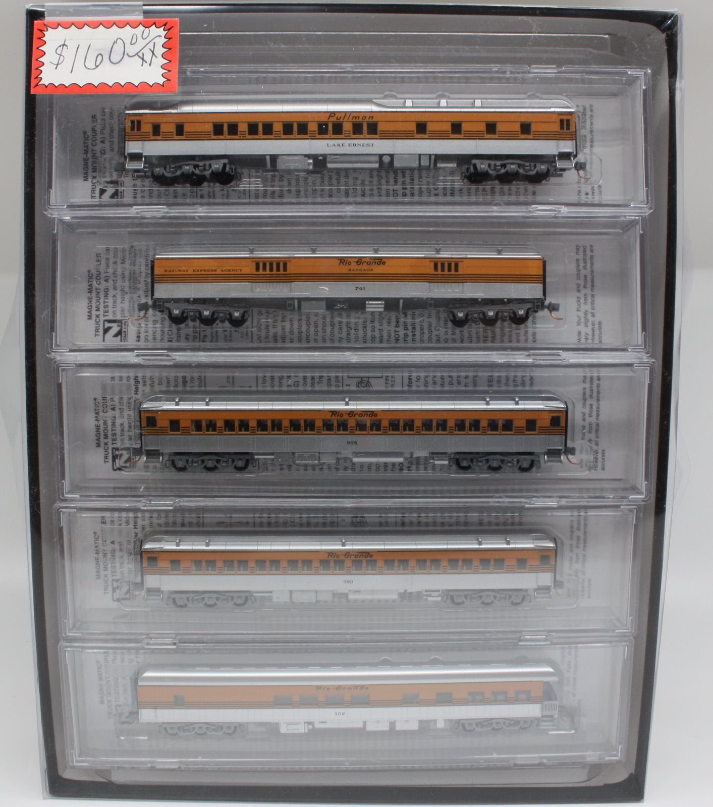 Micro-Trains 99301730 N D&RGW Heavyweight Passenger Car (Set of 5)