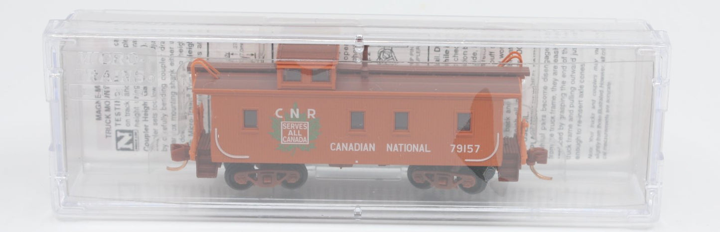 MicroTrains 05100120 N CN 34" Wood Sheathed Caboose w/Straight Cupola #79157