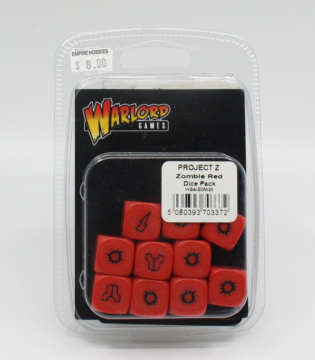 Warlord Games Project Z Zombie Red Dice Pack