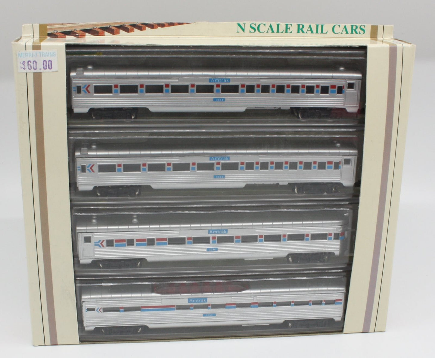 Model Power 3035-4 N Amtrak Freight Cars (Set of 4)