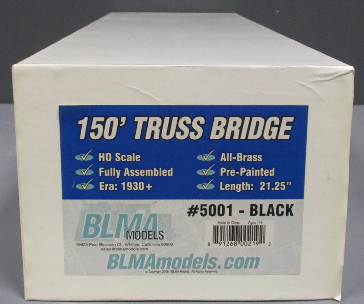 BLMA Models 5001 HO Truss Bridge-Black 150'