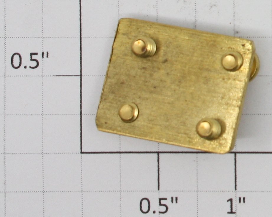 Acme Conductor 4-Screw Brass Rail Clamp