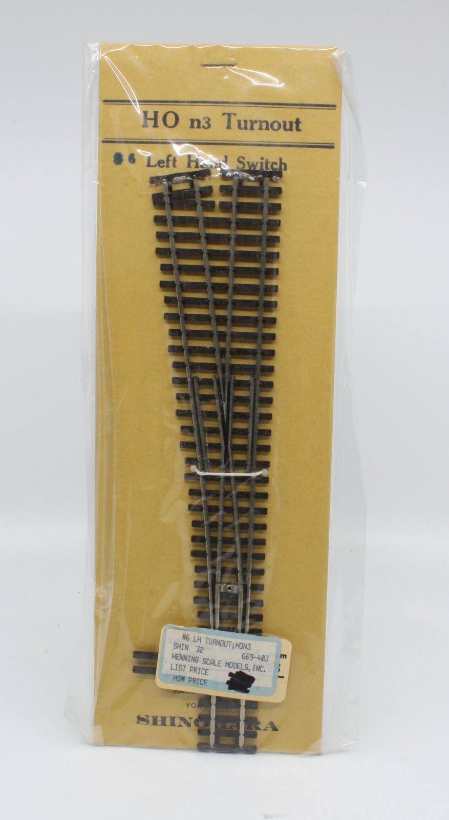 Shinohara Track 669-403 HO #6 Left Hand Turn Out