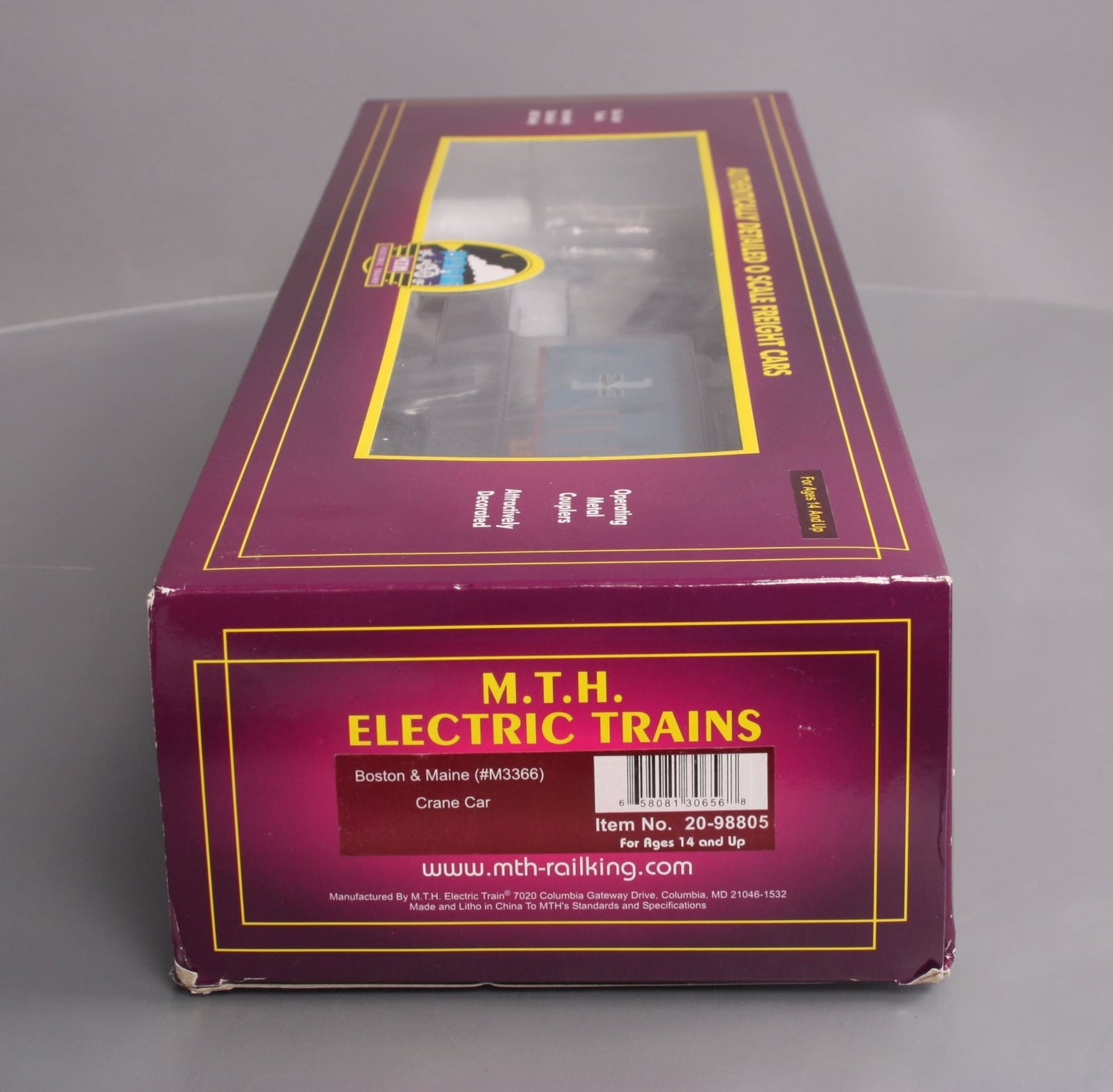 MTH 20-98805 O Boston & Maine Crane Car