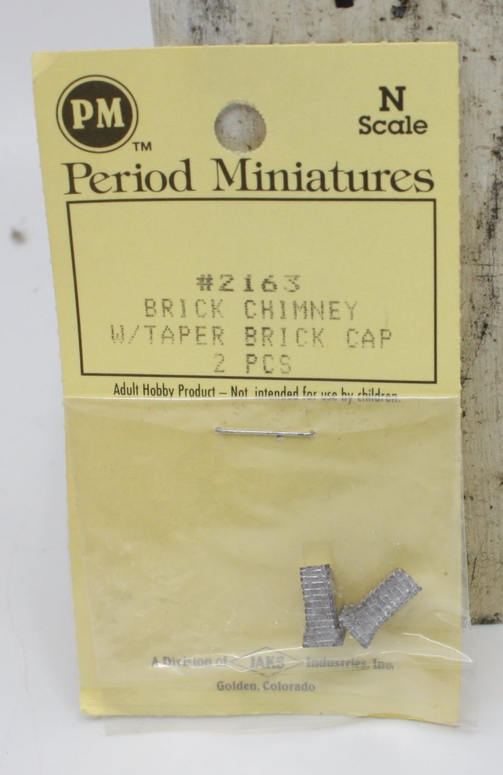 Period Miniatures 2163 N Scale Brick Chimney w/ Taper Brick Cap
