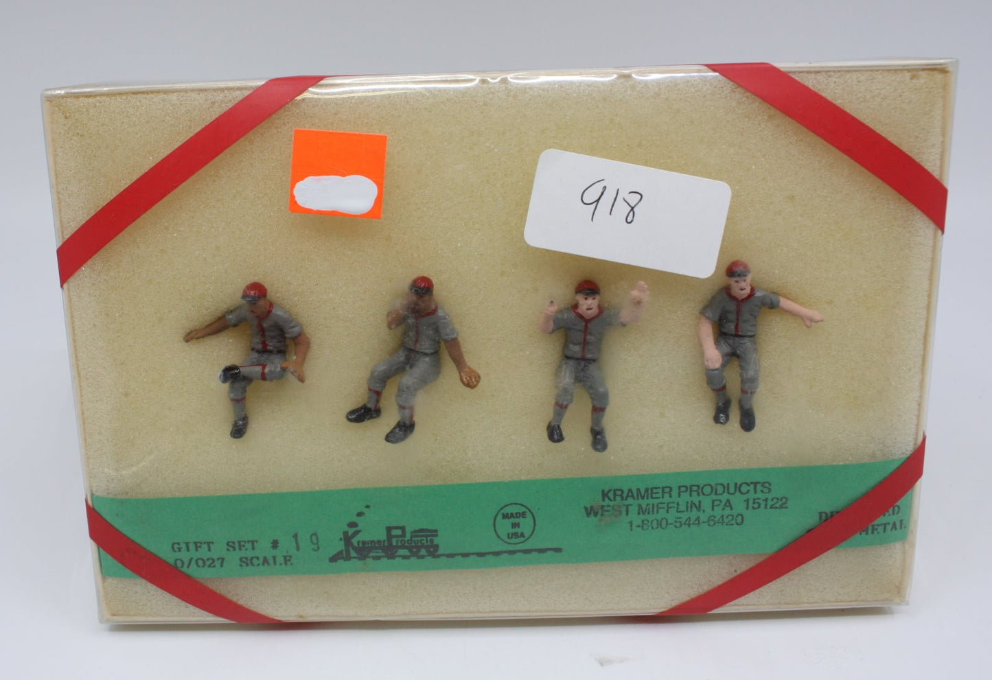 Kramer 19 O Scale Gift Set Sitting Baseball Player Figures (Set of 4)