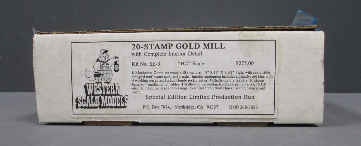 Western Scale Models SE-3 HO 20-Stamp Gold Mill w/ Complete Interior Detail