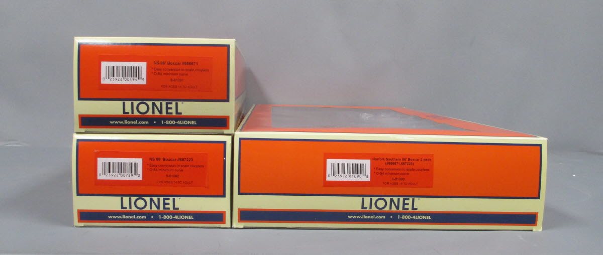 Lionel 6-81090 Norfolk Southern 86' Hi-Cube Boxcar (Set of 2)