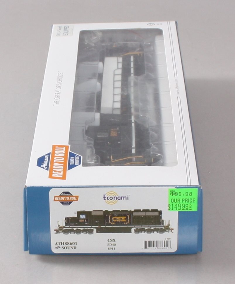 Athearn 88601 HO CSX/Boxcar Logo RTR SD40 Diesel Locomotive w/DCC & Sound #8911