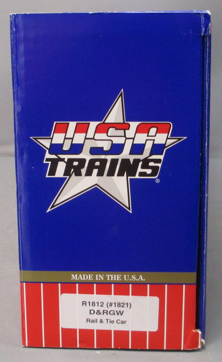 USA Trains R1812 G D&RGW Maintenance of Way Flat Car with Load #1821